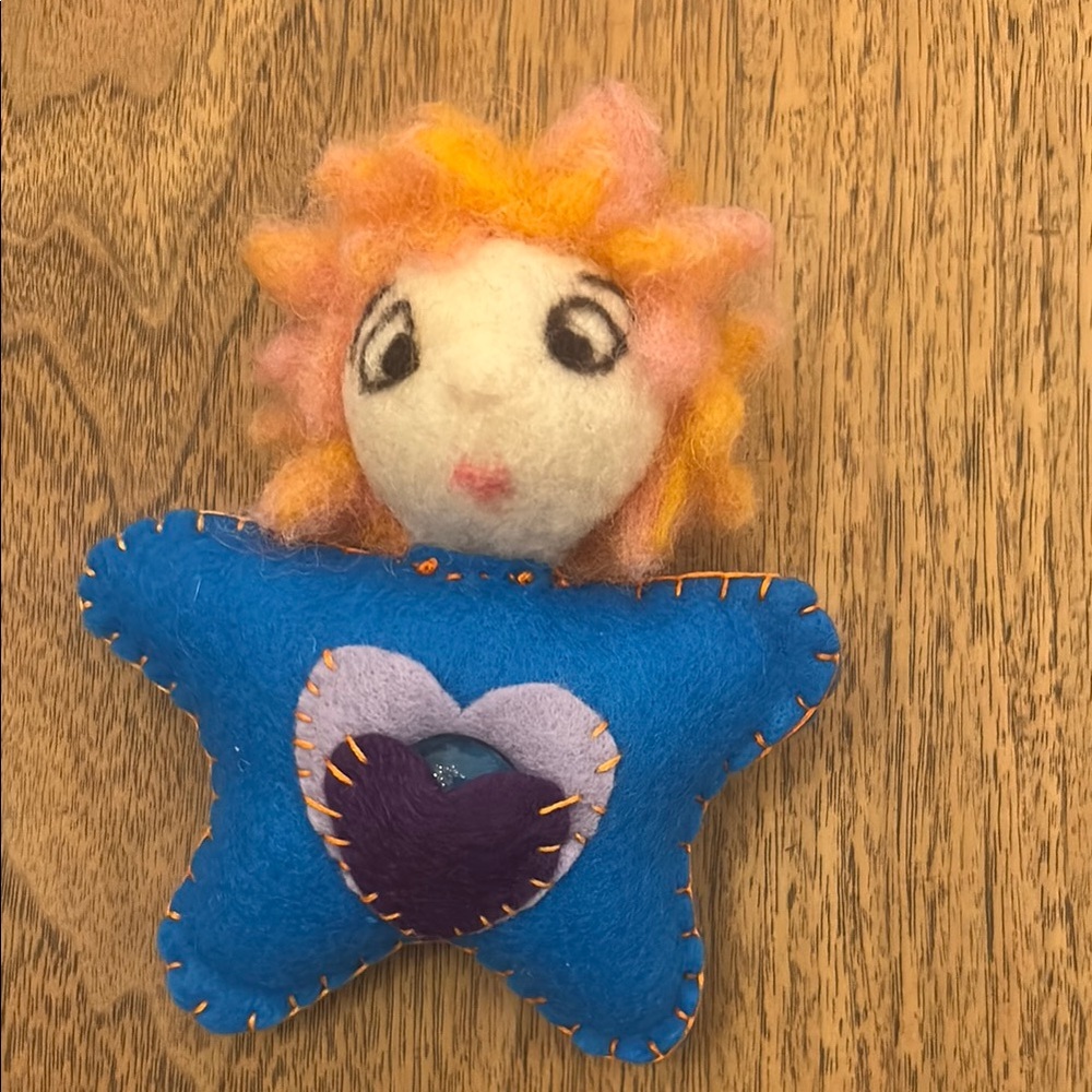 Hand Felted Star Baby Ponyo Doll